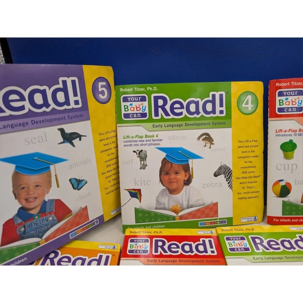 12 Pc Your Baby Can Read Learn Books Sliding Word Cards Developing Minds Infants
